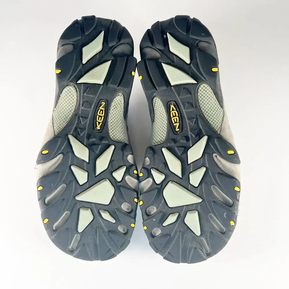 Keen 5258 Voyageur Low Leather Trail Hiking Shoes Taupe Brown Black Women 9